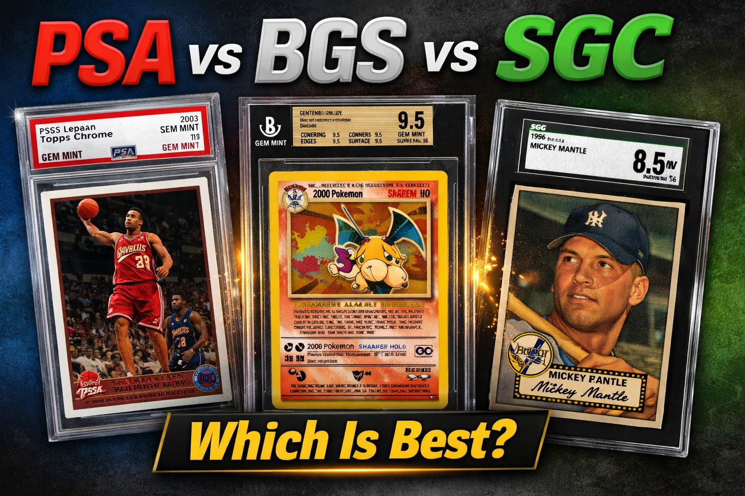 PSA vs BGS vs SGC comparison guide for Australian trading card collectors.